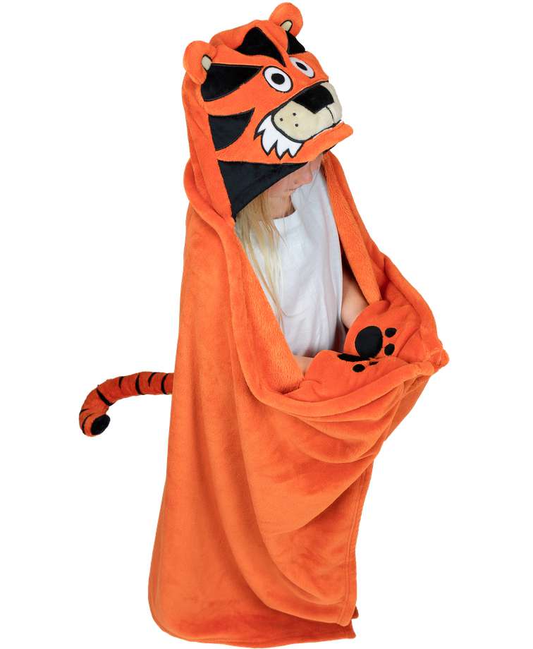 Tiger Kid's Hooded Blanket