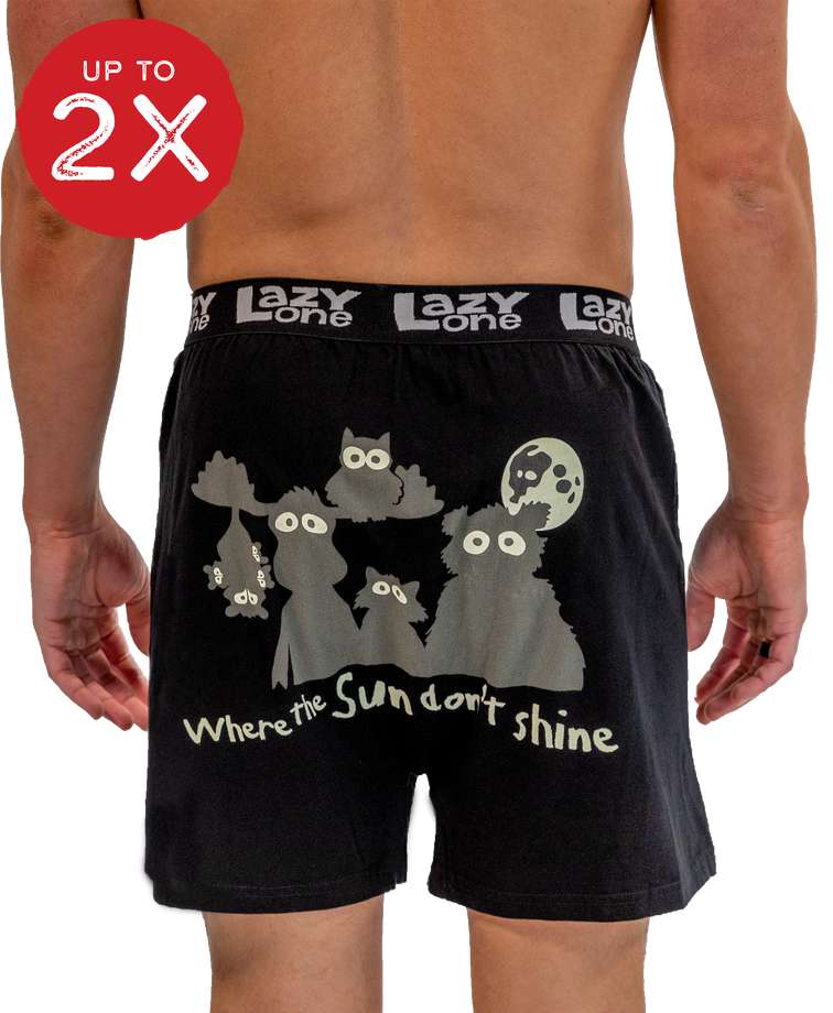 Sun Don't Shine Men's Critter Funny Boxer