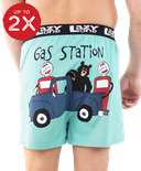Gas Station Men's Bear Funny Boxer