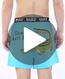Silent Butt Deadly Men's Crocodile Funny Boxer