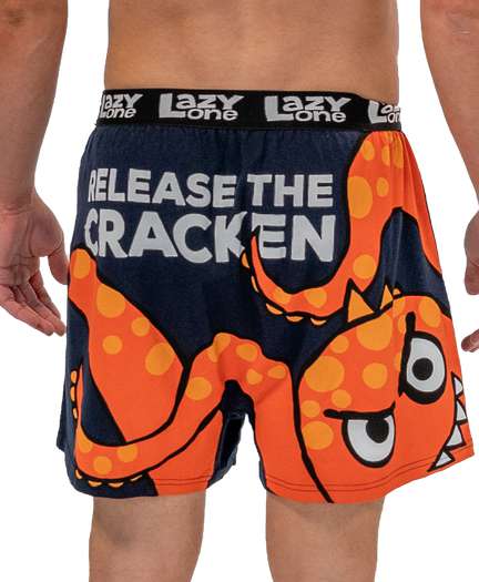 Release The Cracken Men's Octopus Funny Boxer