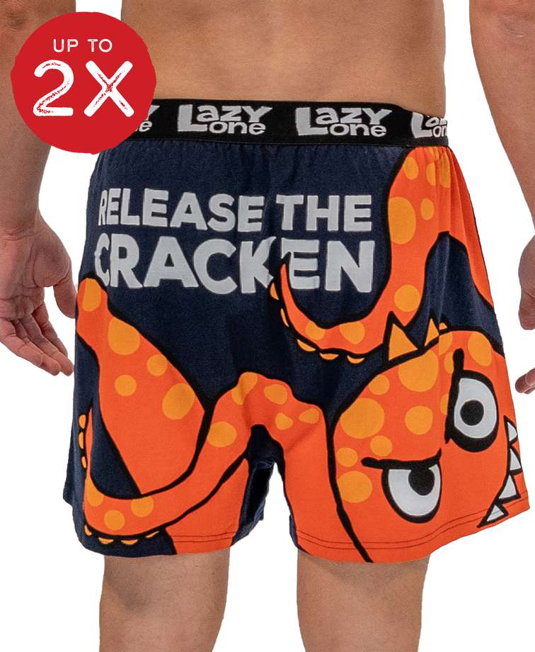 Release The Cracken Men's Octopus Funny Boxer