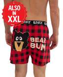 Bear Bum Plaid Men's Funny Boxer