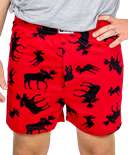Red Classic Moose Men's Funny Boxer