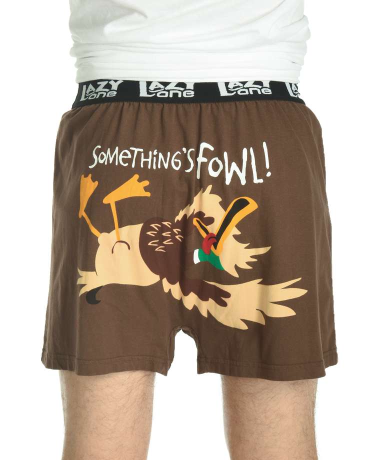 Something's Fowl Men's Duck Funny Boxer