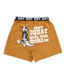 Don't Squat With Your Spurs On Men's Boot Funny Boxer