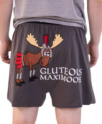 Gluteous Maximoose Men's Funny Boxer