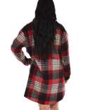 Country Plaid Flannel Button Nightshirt