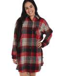 Country Plaid Flannel Button Nightshirt