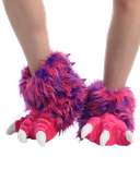 Pink Monster Kid and Adult Paw Slipper