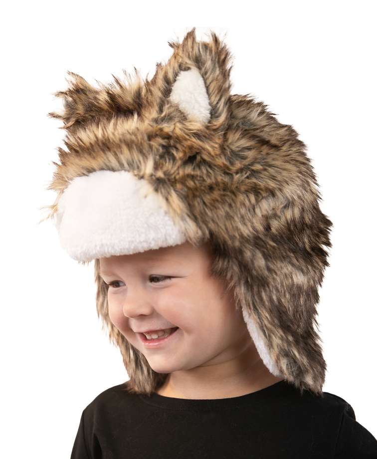 Wolf Kid and Adult Critter Cap