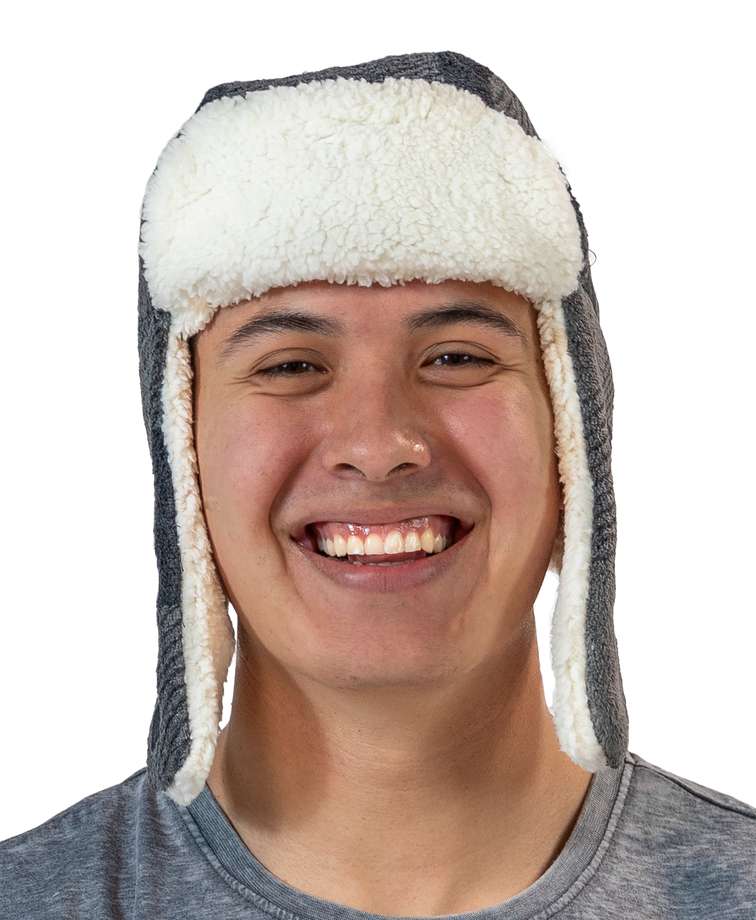 Grey Plaid Bomber Cap