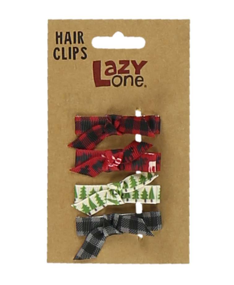 Red Moose Hair Clips