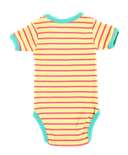 Bear Stripe Yellow Infant Creeper Onesie