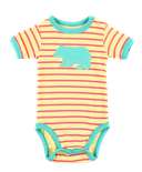 Bear Stripe Yellow Infant Creeper Onesie