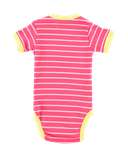 Moose Stripe Pink Infant Creeper Onesie