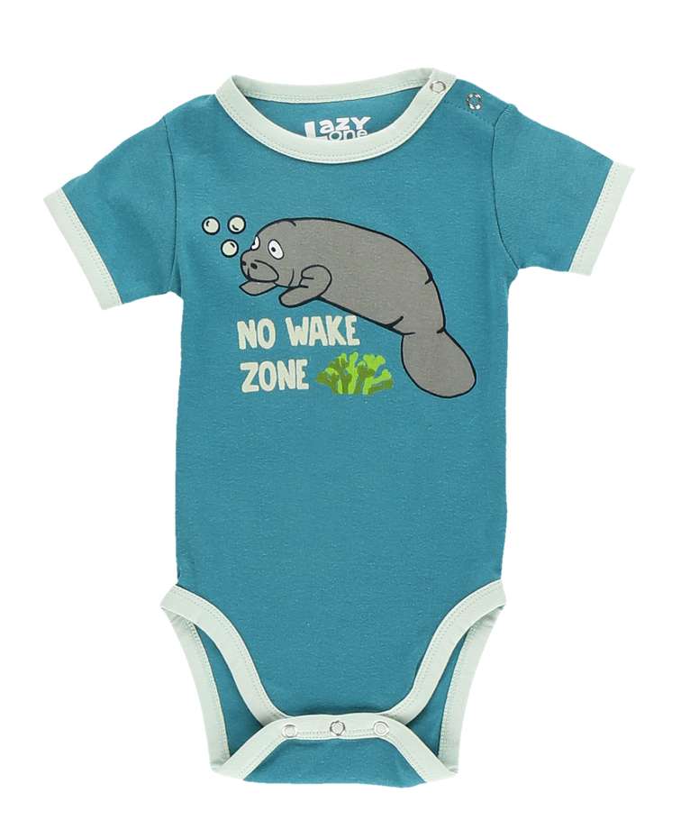 Manatee No Wake Zone Infant Creeper Onesie