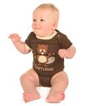 Teething Brown Infant Beaver Creeper Onesie