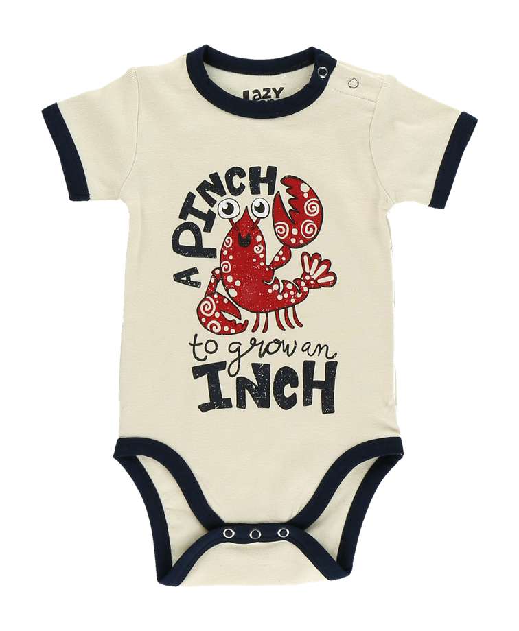 Pinch to Grow an Inch Infant Lobster Creeper Onesie