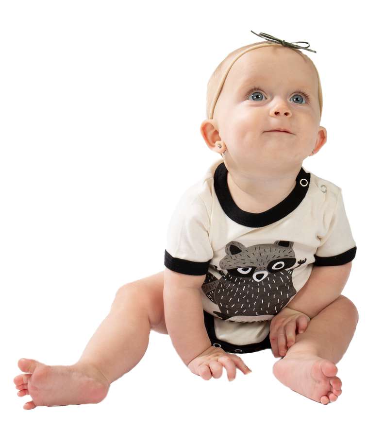 Little Rascal Raccoon Infant Creeper Onesie