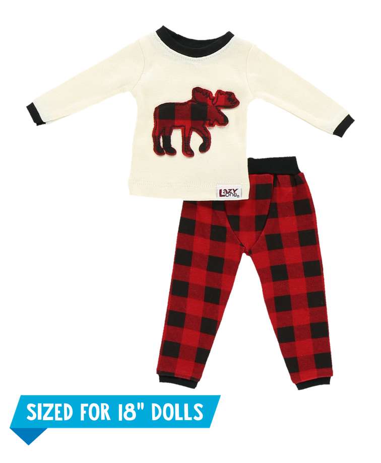 Moose Plaid Doll Pajama