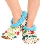 Pattern Moose Fuzzy Feet Slipper