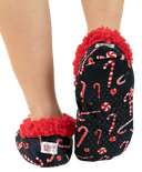 Candy Cane Fuzzy Feet Slipper