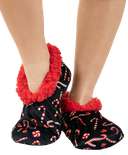 Candy Cane Fuzzy Feet Slipper