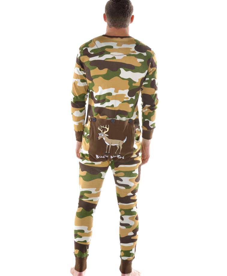 Buck Naked Adult Green Onesie Flapjack
