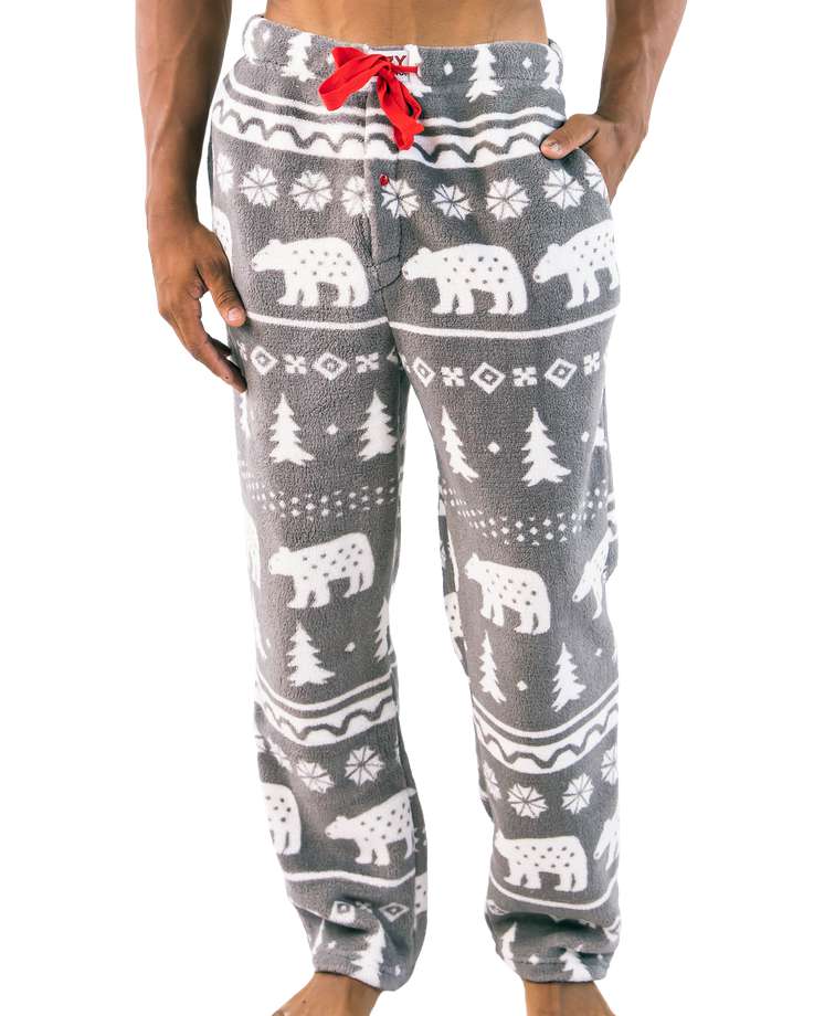 mens thick fleece pajama pants