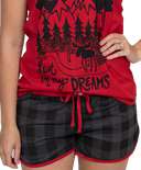 Lost in My Dreams Women's Grey Plaid Shorts