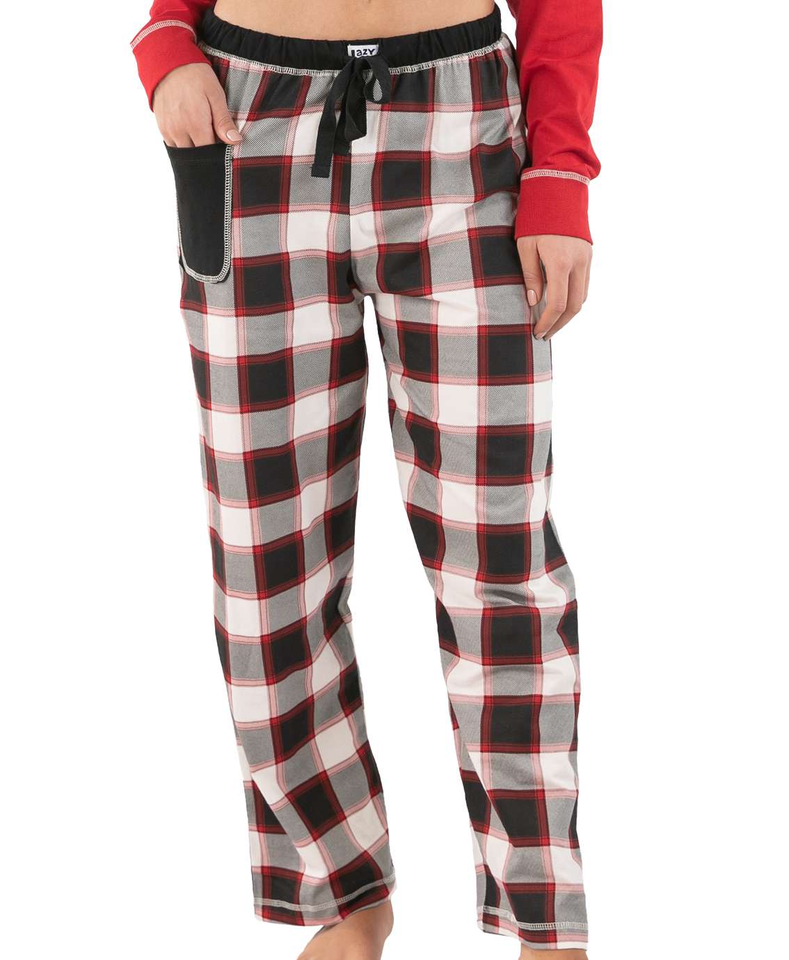 Black Plaid Women's Regular Fit PJ Pant
