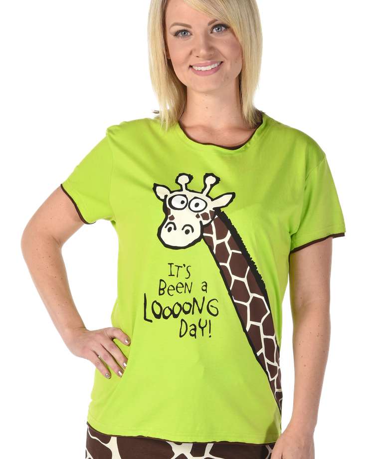 Looong Day Women's Regular Fit Giraffe Tee