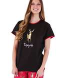 Trophy Wife Women's Regular Fit Deer PJ Tee (C)