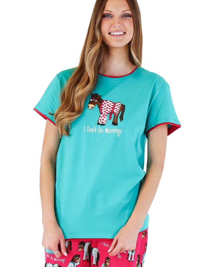 I Don't Do Mornings Women's Regular Fit Horse Tee