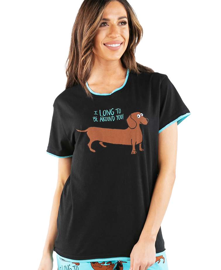 Long To Be Around You Women's Regular Fit Dog PJ Tee