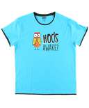 Hoo's Awake Women's Regular Fit Owl PJ Tee