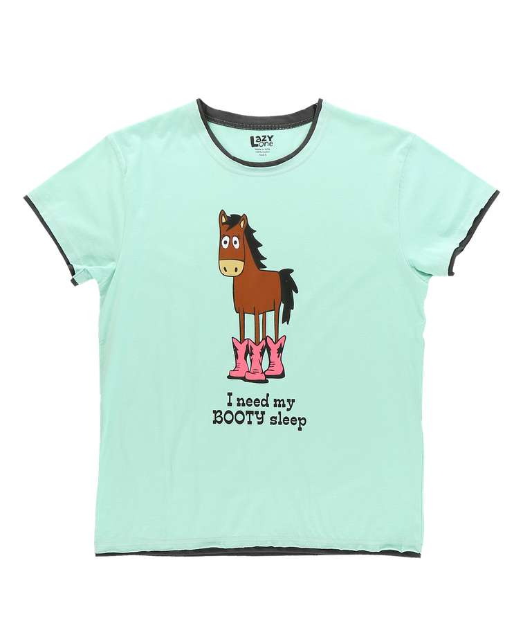 Booty Sleep Women's Regular Fit Horse PJ Tee