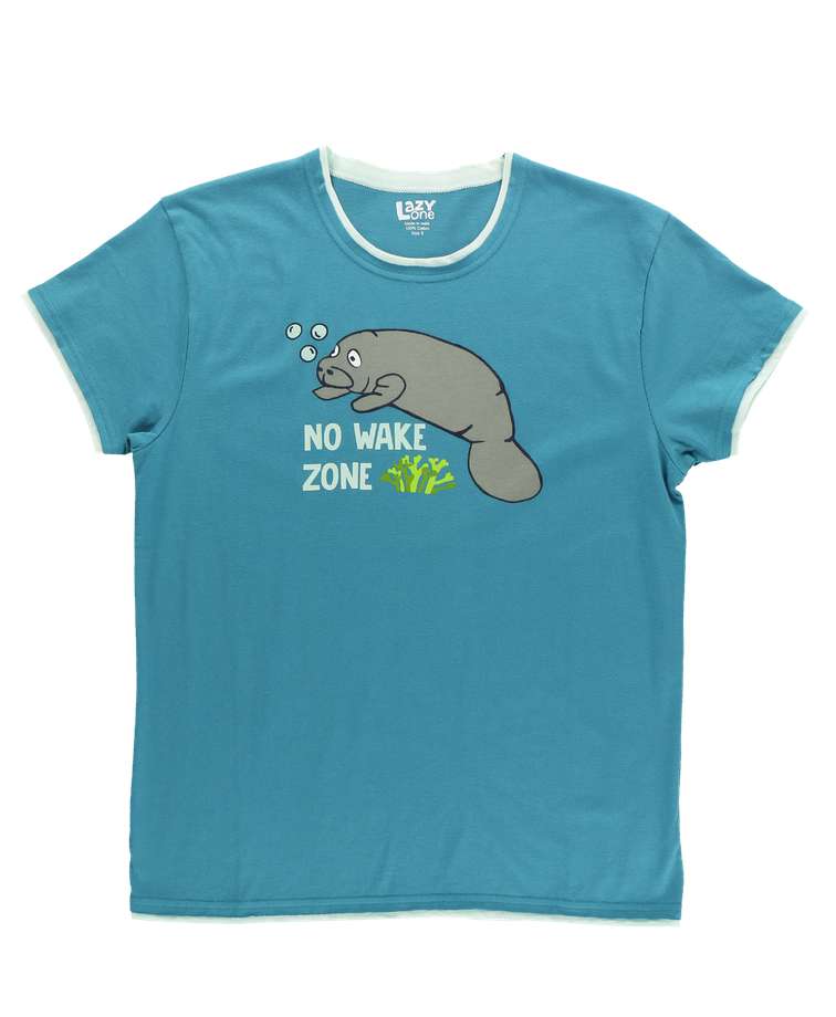 No Wake Zone Women's Regular Fit Manatee Tee