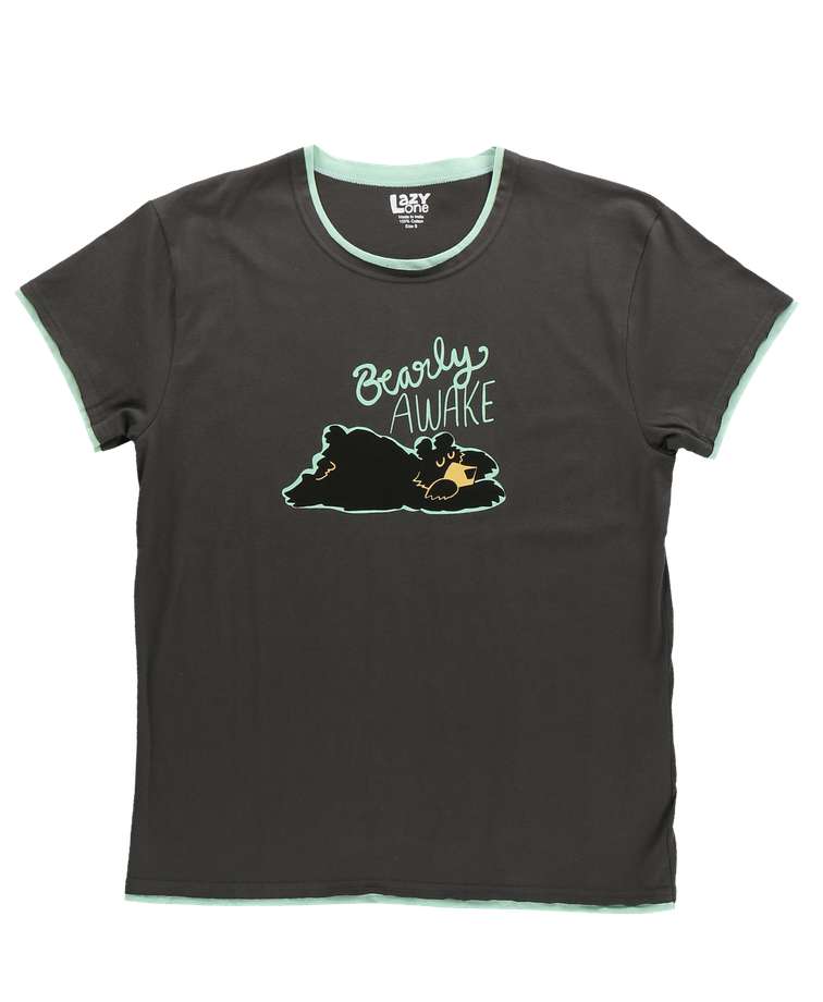 Bearly Awake Women's Regular Fit PJ Tee