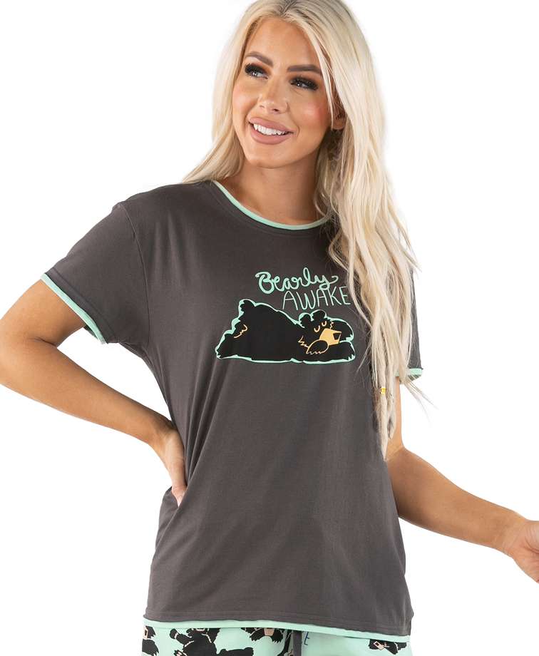 Bearly Awake Women's Regular Fit PJ Tee