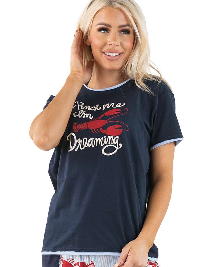 Pinch Me I'm Dreaming Lobster Women's Regular Fit PJ Tee