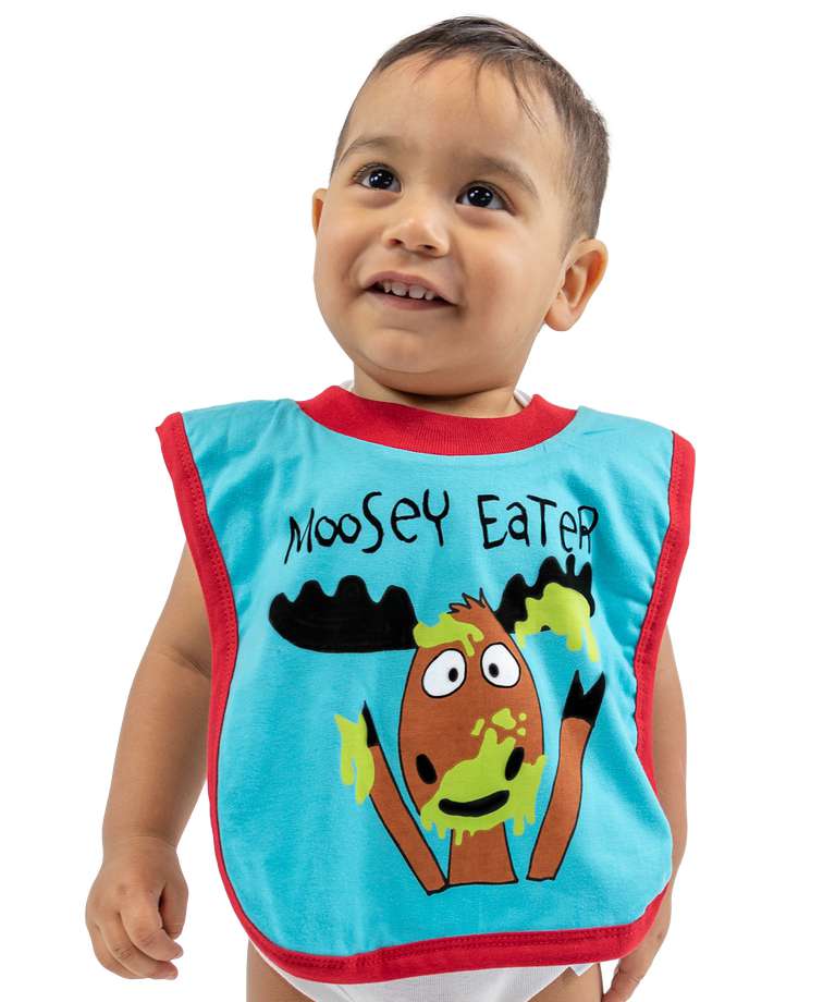 Moosey Eater Boy Infant Bib