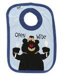 Open Wide Blue Bear Infant Bib