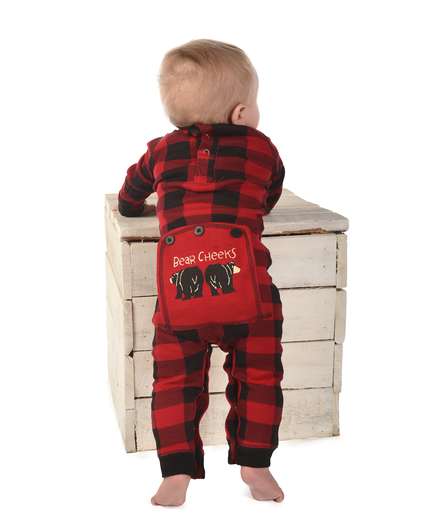 buffalo plaid newborn pajamas