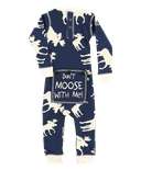 Classic Moose Infant Blue Onesie Flapjack