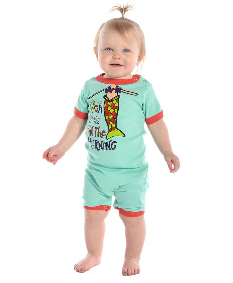 Sea You in Morning Mermaid Infant Romper