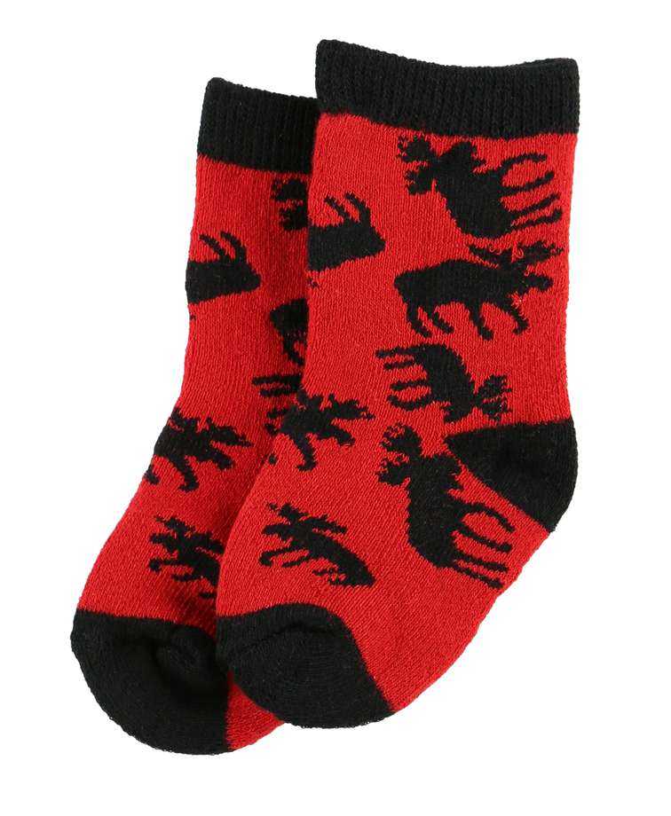 Classic Moose Red Infant Sock