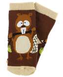 Teething Beaver Brown Infant Sock