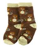 Teething Beaver Brown Infant Sock
